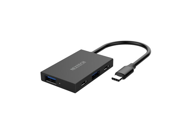 Nextech 4 in 1 USB Type-C Hub Gen2 10Gbps with 2 x USB 3.2 Type-A and 2 x USB Type-C in Aluminum Case XC5950