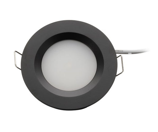 TechLight 2W 11-16VDC Cool White LED Downlight with Push Button Diffuser Black SL2364
