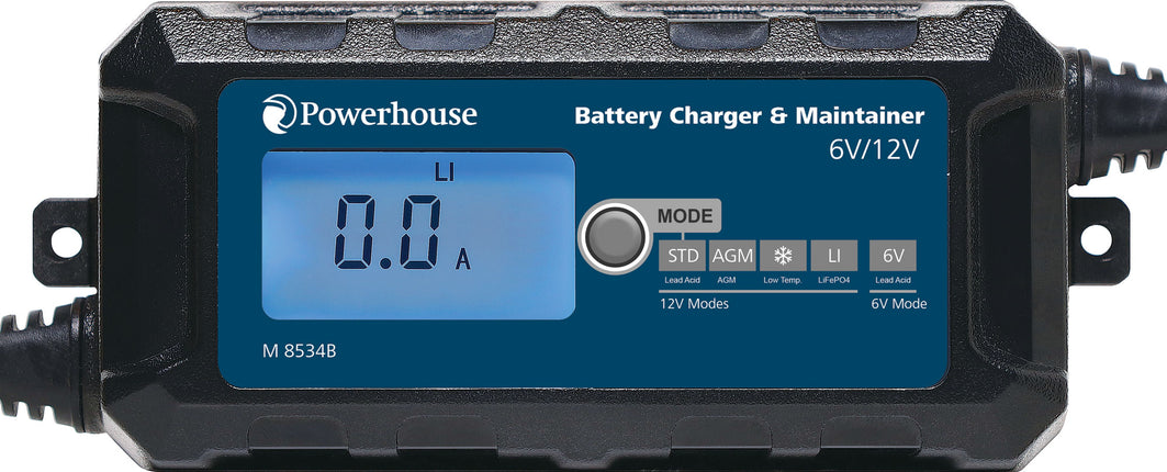 Powerhouse 6V/12V 6A / 14.4V 4.5A Automotive Battery Charger M8534B
