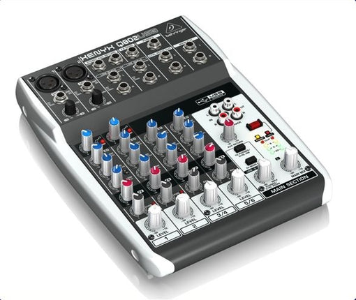 Behringer Q802USB 8-Input 2-Bus Mixer, XENYX Mic Preamps