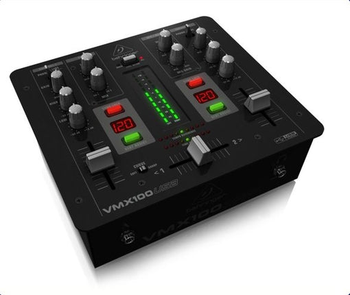 Behringer VMX100USB 2-Ch DJ Mixer, USB/Audio Interface, BPM