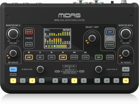 Midas DP48 Dual CH Personal Monitor Mixer