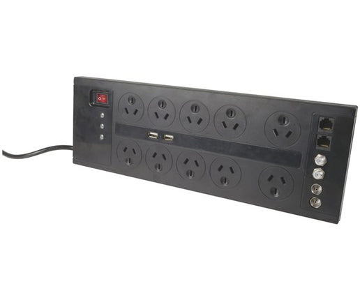 10 Way Home Theatre Surge Protected Powerboard MS4033