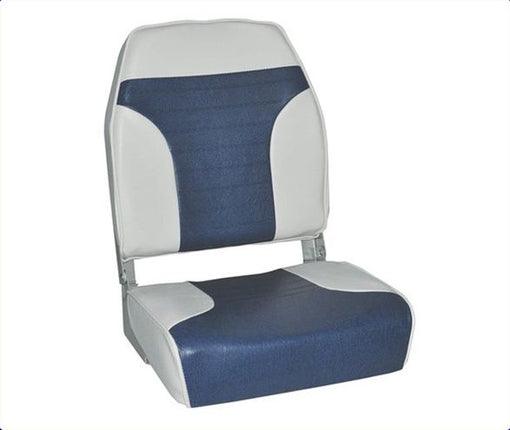 Deluxe Hi Back Seat, Blue/White MUA155