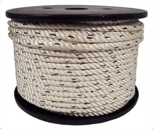 Nylon 3 Strand Rope,10mm,1900kg Breaking Strain,100m Roll TRA115