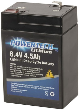 Powertech 6.4V 4.5Ah Lithium Deep Cycle Battery  SB2200
