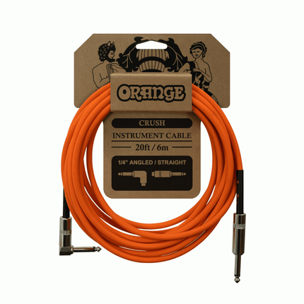 ORANGE CA037 CRUSH 20FT GUITAR CABLE ANGLED JACK
