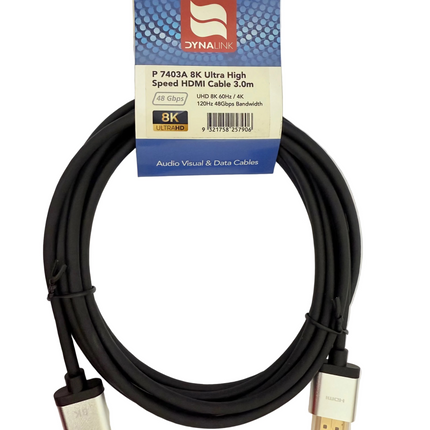 Dynalink 3m Thin 8K Ultra High Speed HDMI V2.1 Cable