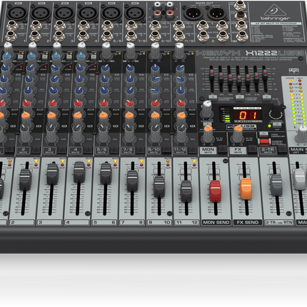 Behringer X1222USB 16-Input 2/2-Bus Mixer, Preamps