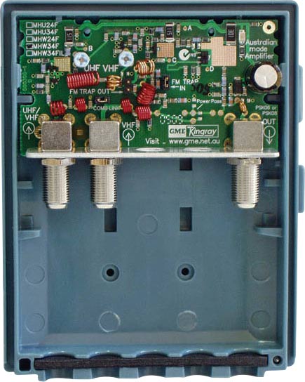 Kingray Masthead Antenna Amplifier UHF/VHF F Type