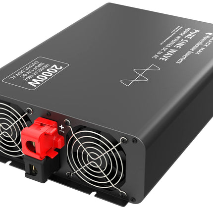Powerhouse Black Max 2000W Pure Sine Wave Power Inverter with AC Transfer – 12V to 240V
