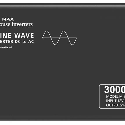 Powerhouse 3000W 12V DC to AC Pure Sine Wave Power Inverter with AC Transfer