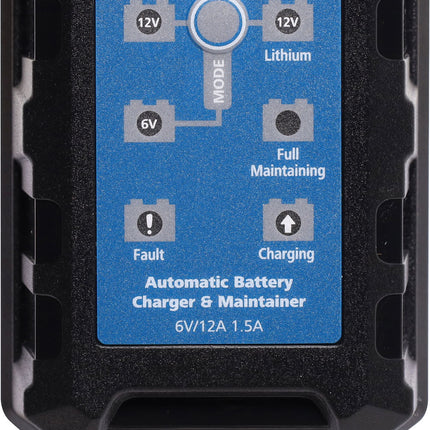 Powerhouse Battery Maintenance Charger 6V/12V 1.5A AGM/Lithium