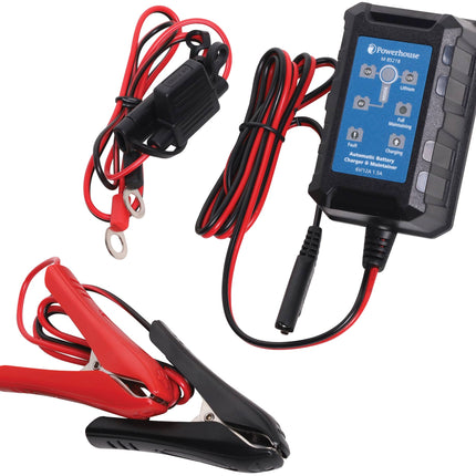 Powerhouse Battery Maintenance Charger 6V/12V 1.5A AGM/Lithium