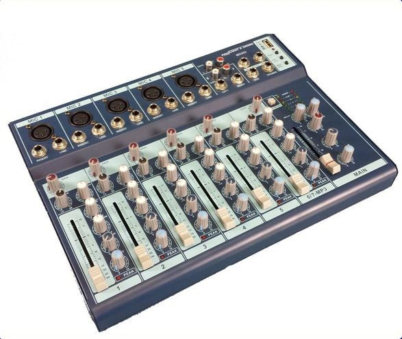 ProLight Mixer Karaoke, DJ, Studio Mixer, 5 Mic Channels, MP3 MX502