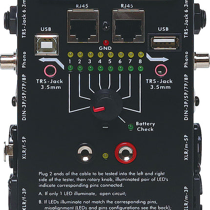 Audio/Video Cable Tester 13 Way