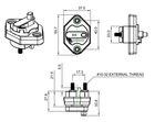 50A Compact Panel Mount IP66 Waterproof Circuit Breaker (Copy)