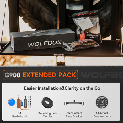 WOLFBOX G900Pro 12MP Smart Rear View Mirror Dash Cam