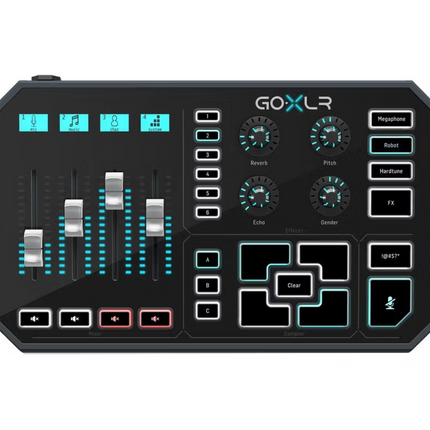 TC Helicon Go XLR 4-Channel Broadcast Mixer w/ Motorized Faders, Sound Board & Vocal FX