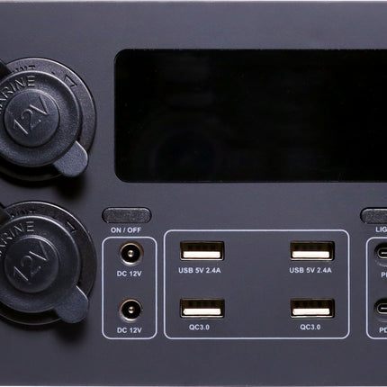 Powerhouse 12V DC Power Control Hub With Power Meter Display