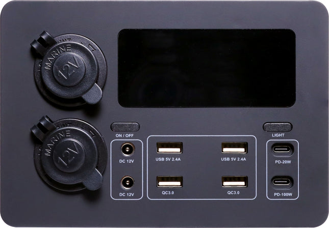 Powerhouse 12V DC Power Control Hub With Power Meter Display