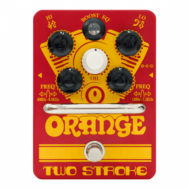 ORANGE TWO STROKE BOOST PEDAL