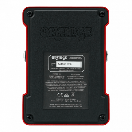 ORANGE TWO STROKE BOOST PEDAL