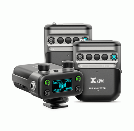 XVIVE U5T2 CAMERA-MOUNT W/LESS LAV MIC SYS-2 TRANS