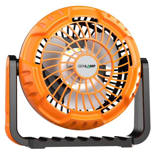 GenLamp Portable Fan USB Rechargeable With LED Light