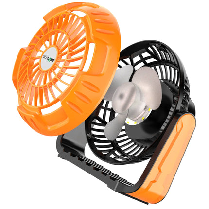 GenLamp Portable Fan USB Rechargeable With LED Light
