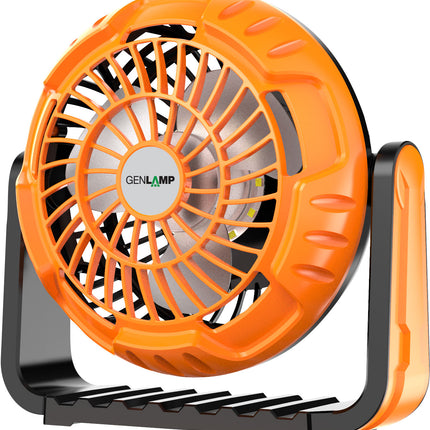 GenLamp Portable Fan USB Rechargeable With LED Light