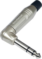 Amphenol 6.35mm Right Angle 90 Deg. Stereo Metal ACPS-RN Jack Plug  Pair