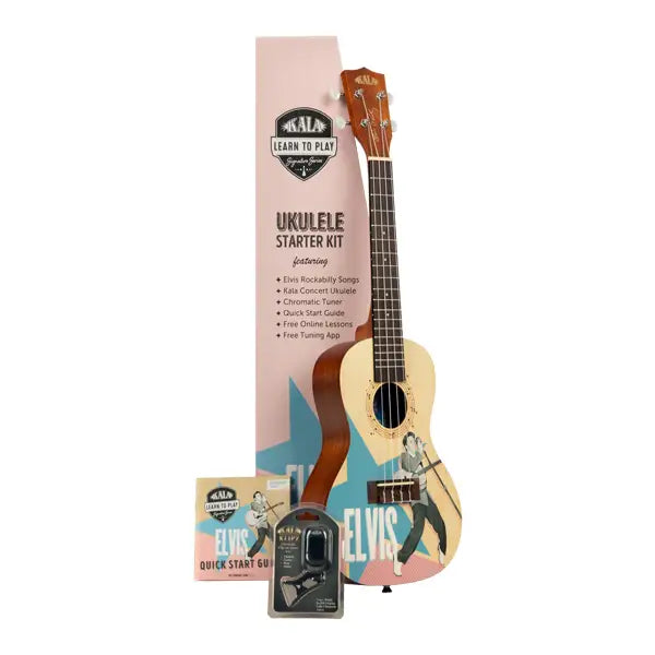 KALA-LTP-C-ERB LEARN TO PLAY ELVIS ROCKABILLY CONCERT UKULELE STARTER KIT