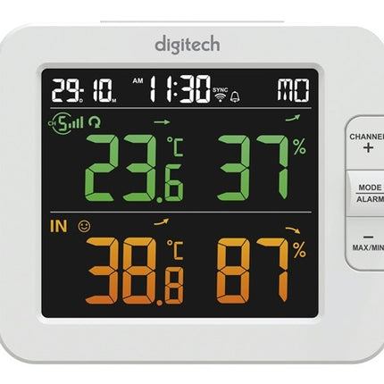 Digitech Smart Wifi Multi-Channels Weather Station with Colour LCD Screen • XC0438