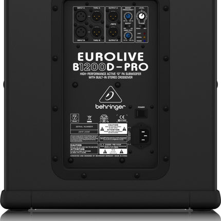 BEHRINGER EUROLIVE B1200D ACTIVE PRO SUBWOOFER