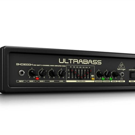 Behringer BXD3000H Lightweight 300W 2Ch Bass Amplifier Head