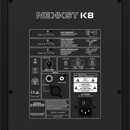 Behringer K8 Bi-Amped 20cm Studio Monitor, Waveguide Tech
