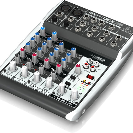 Behringer Q802USB 8-Input 2-Bus Mixer, XENYX Mic Preamps