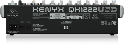 BEHRINGER XENYX QX1222USB MIXER • 16-Input 2/2-Bus Mixer, Preamp