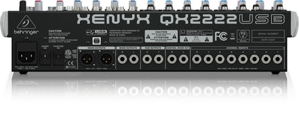 Behringer QX2222USB 22-Input 2/2-Bus Mixer, Mic Preamps, FX