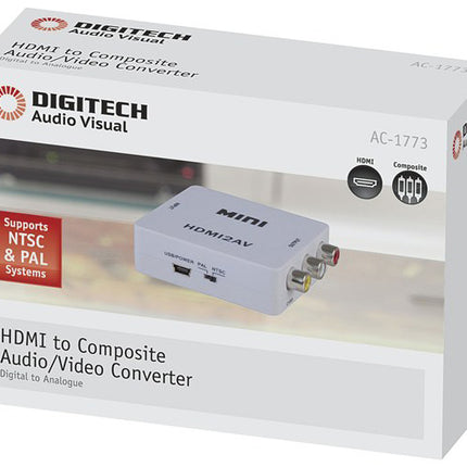 Digitech HDMI to Composite AV Converter with Power Supply AC1773