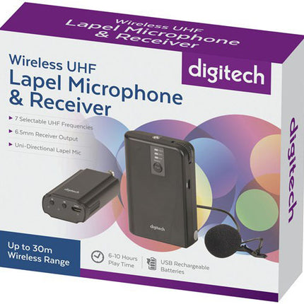 Digitech Wireless UHF Lapel Microphone & Receiver AM4045