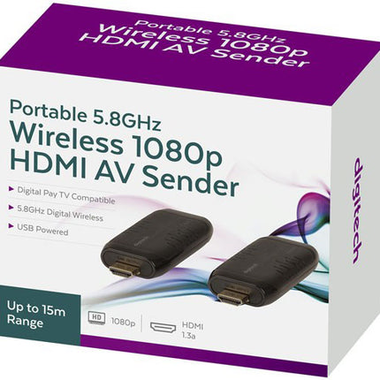 Digitech Portable 5.8GHz Wireless 1080p HDMI AV Sender AR1901