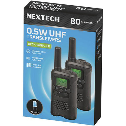 Nextech Rechargeable 0.5W UHF Transceiver Twin Pack DC1132