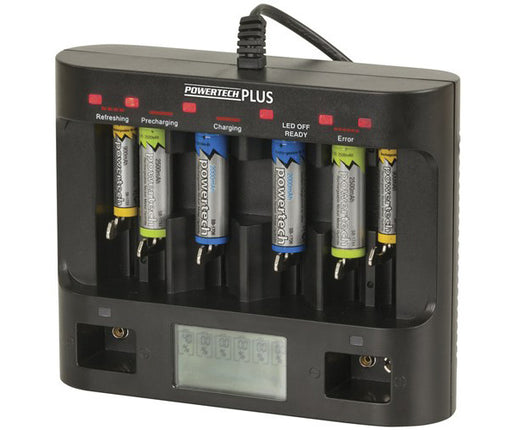 Powertech Universal Fast Charger with LCD and USB Outlet MB3555