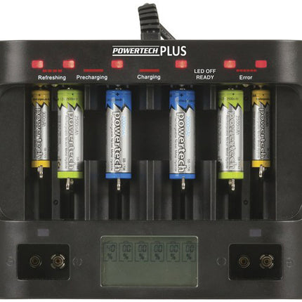 Powertech Universal Fast Charger with LCD and USB Outlet MB3555