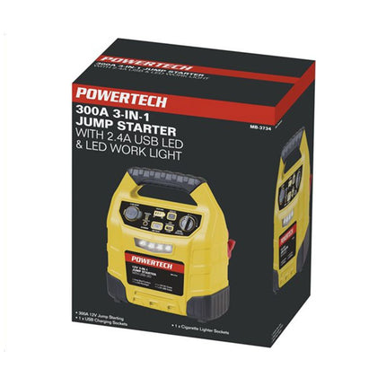 Digitech 12V 12Ah Jump Starter, 2.4A USB and LED light MB3734