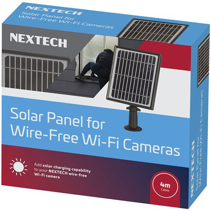 Nextech Solar Panel Suitable for Wire-Free Wi-Fi Cameras QC3896