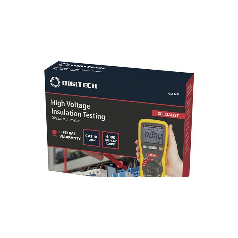 Digitech Digital Multimeter+Analog, High Volt Insulation Test QM1493 ...