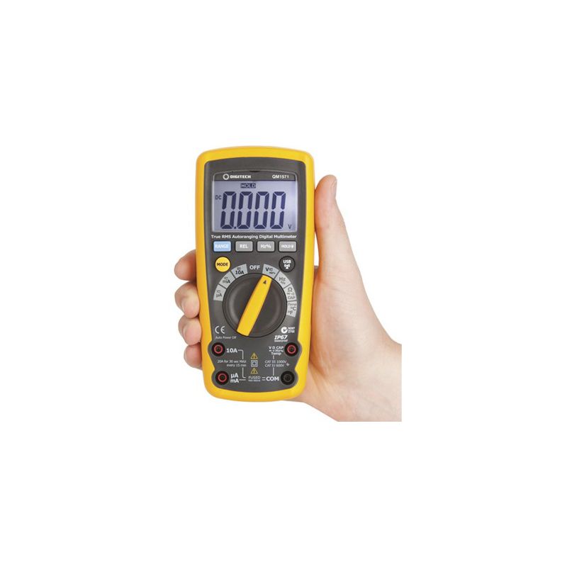 Multimeter Digtech Digitech Digital Multimeter,Auto Range, Wireless, USB, App QM1571 ...